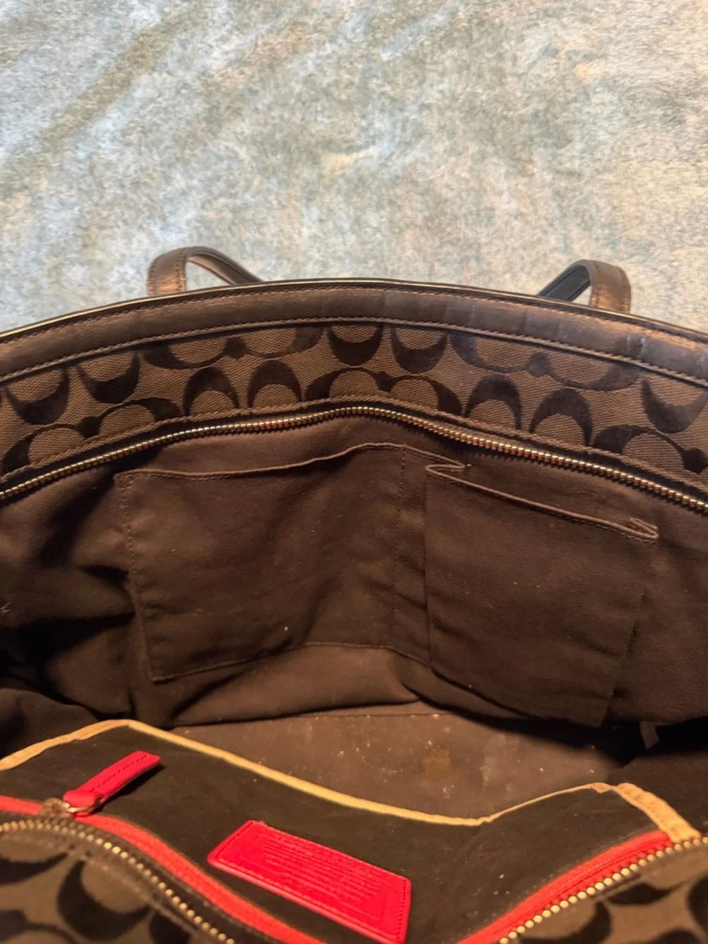 Coach Signature Canvas‎ Tote Bag in Black